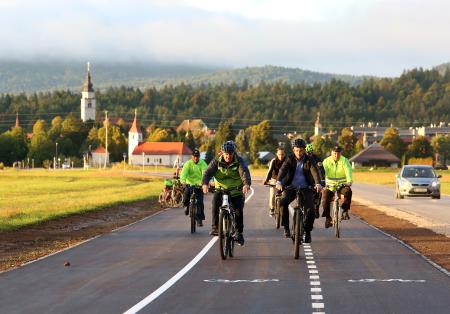 Otvoritev hodnika in kolesarske steze Cerknica  Dolenje Jezero 50 FOTO LJUBO VUKELIČ